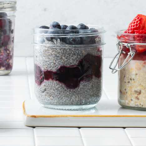 Chia-Pudding mit Heidelbeeren