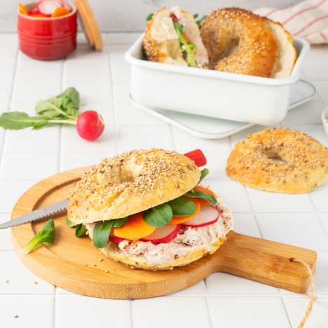 Bagels mit Thunfischaufstrich